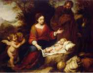 Murillo Bartolome Esteban Rest on the Flight into Egypt - Hermitage